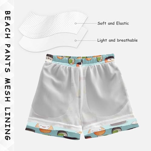 senya Cartoon Sushi Boys Swim Trunks Toddler Shorts Swimwear Boardshorts4