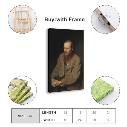 Cadre à suspendre Dostoevsky avec impression sur toile haute définition - 2