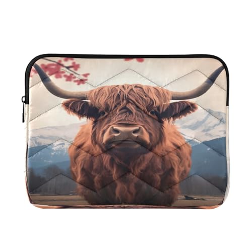 Funda para portátil Highland Cow 13-14 pulgadas impermeable miniatura 1
