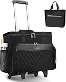 Efficient All-Around Storage: Ytonet rolling teacher bag features designed 15+ pockets, Soft padded design features tablet and laptop compartments, an insulated thermal compartment for snacks or water bottles, front pocket for small items such as eye...