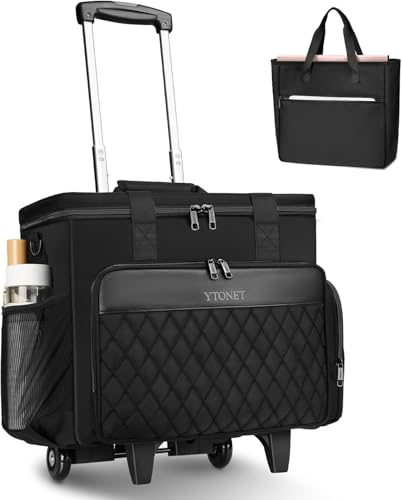 Image of Ytonet X-Large Rolling Teacher Bag with Tote Bag, Rolling Cart for Teacher