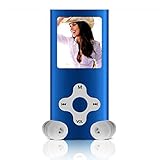 Lesen von Dokumenten Amison 8GB Schlank Digitale MP4 Player 1.8inch LCD Bildschirm FM Radio Video Games Film (Blau)