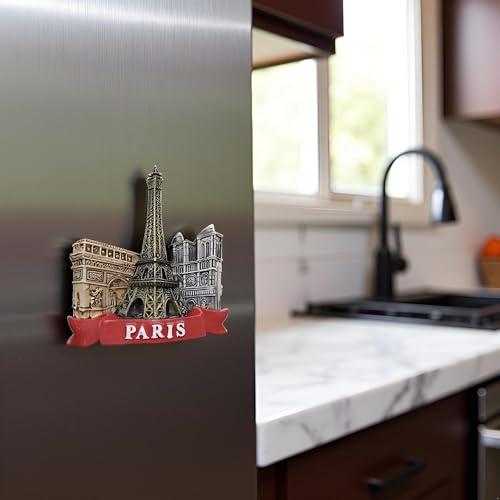 Imán para refrigerador 3D Torre Eiffel París de resina miniatura 4