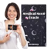 Tarotkarten Deck - 60 Karten Mystische Mond Orakelkarten, Einzigartiges Design Wahrsager Brettspiel | Leicht Zu Transportieren Für Party & Familienspielabend, Beschichtetes Papier, 10,3x6cm, 1 Box