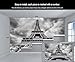 HYGIUID Eiffel Tower Mural French Architecture Wallpaper Romance Wall Mural Giant 3D Wallpaper Commercial Scale Coffee Shop Lounge Gallery (Non-self-Adhesive)