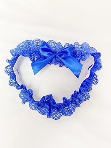 Image of Blue Garters for Bride Wedding Garter Set for Bride Bridal Garter Leg Thigh Blue