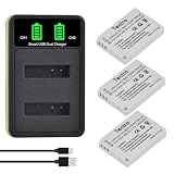 Tectra 3-Pack NB-5L Battery and Charger for Canon PowerShot S100, S110, SD790 is, SD850 is, SD870 is, SD880 is, SD890 is, SD970 is, SX200 is, SX210 is, SX220 is, SX230 HS