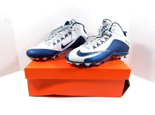 2014 Utah State Aggies Nike Alpha Pro 2 3/4 TD White/Football Cleats 12 - College Game Used