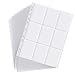 Produktbild Jusduit 450 Taschen Sammelkarten Folien, Pockets Sammelkarten 50 Seiten Pro 9-Pocket Leere Sammelalbum, Sammelkartenmappe Sammelheft Neutrale Sammelhüllen für eine Vielzahl von Ringbücher