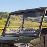 KEMIMOTO Front Vented Windshield Compatible With Polaris Ranger SP 570 2022-2026, Midsize 570 500 ETX EV 2015-2022, Crystal-Clear PC Window, UV-Resistant, UTV Accessories Parts (Not Fit Fullsize)