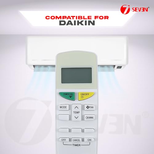 Image of 7SEVEN Compatible with Daikin AC Remote Control ARC470A13 Model 132K Suitable for Split and Window 1 1.5 2 Ton Air Conditioner Remote - Match Each Key by Key Exactly with existing AC Remote Function