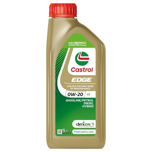 Castrol EDGE 0W-20 C5 Advanced Fully Synthetic Engine Oil Meets ACEA C5/C6 API SQ & ILSAC GF-7 Specifications 1L