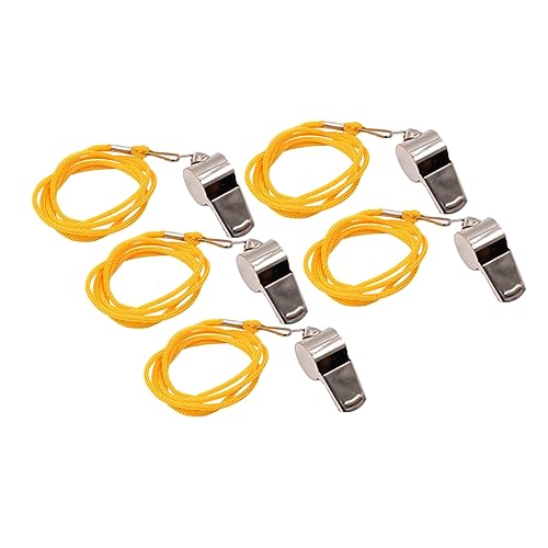 5 silbatos deportivos con cordón para emergencia miniatura 1