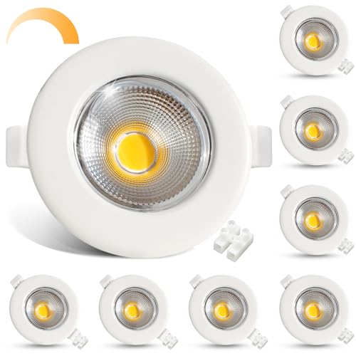 Image of HiBay 8X 10W Dimmable LED Downlights Ultra Slim Spot Lights Ceiling 3000K