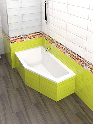 Bañera Galia 175 x 135 cm derecha + pies + desagüe + fijación