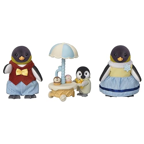 Sylvanian Families - La famille Pingouin - Set 3 figurines - Plongez dans l'univers de la famille Sylvanian - Figurines animaux miniatures - Jouet enfant 3 ans...
