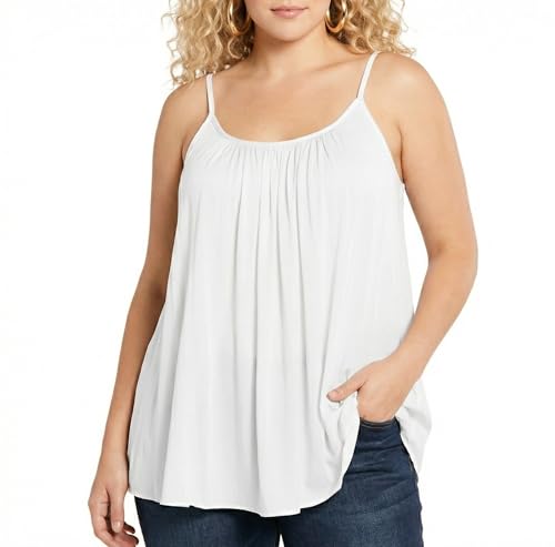 7th Element Plus Size Tank Tops for Women, Flowy Spaghetti Strap