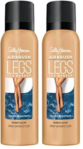 Image of Sally Hansen Airbrush Legs, Spray-On Self-Tanner, Fairest Glow | 4.4 Oz | Pack of 2
