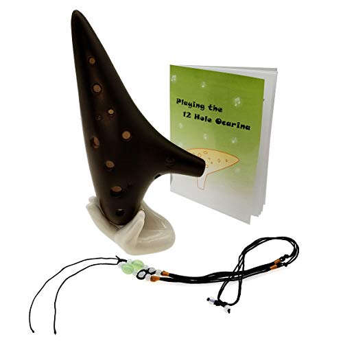 ERZA SCARLET Ocarina C Ocarinas de cerámica para principiantes con bolsa y libros de canciones y correa