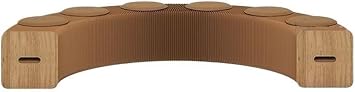 Foldable Kraft Paper Stool, Folding Paper Stool Sofa Chair, Relaxing Foot Stool, Honeycomb Structure Seating for 3-6 People, Foldable Foot Stool, 11.8" HeightBrown,6 Seater