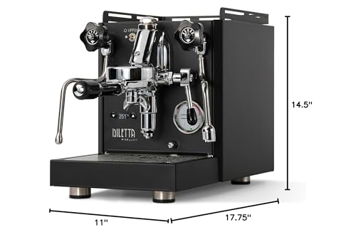 Diletta Bello+ Espresso Machine | E61 | PID Temperature Control | Shot Timer | Programmable Preinfusion | Handmade In Italy (Black) - Image 12