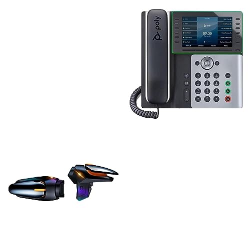 BoxWave Gaming Gear Compatible with Poly Edge E550 - Touchscreen QuickTrigger Auto, Trigger Buttons Autofire Gaming Mobile FPS - Jet Black