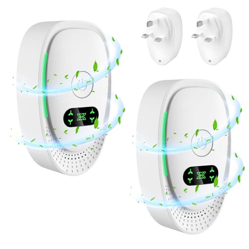 Air Purifier for Bedroom Smokers 2-Pack Plug-In Negative Ion Air Purifier Portable Mini Ioniser for Home Quiet Odour Remover for Pets Toilets Offices Rooms