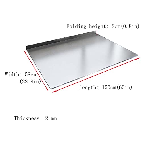 Planche à découper en acier inoxydable double face paille de blé 2mm