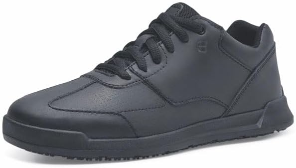 Shoes for Crews Womens Liberty Low Top Lace Up Fashion Sneakers, Black, Size 8.0