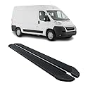 OMAC Seitenschweller Trittbretter Schweller kompatibel mit Citroen Jumper 2006-26 L2 Alu Schwarz