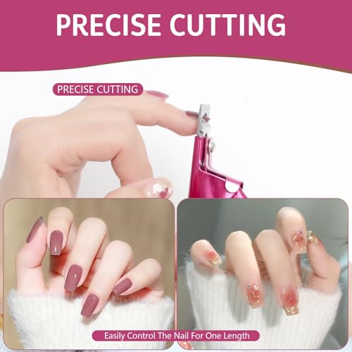 Hasakhi Acrylic Nail Clipper With 10Pcs Magnets Nail Cutters For Nail Tips False Nail Clippers Nail Art Tool Stainless Steel Nail Clipper For Home Salon Nail Art thumb #3
