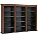 Prepac Triple Wall Mounted Storage Cabinet, Cherry and Black