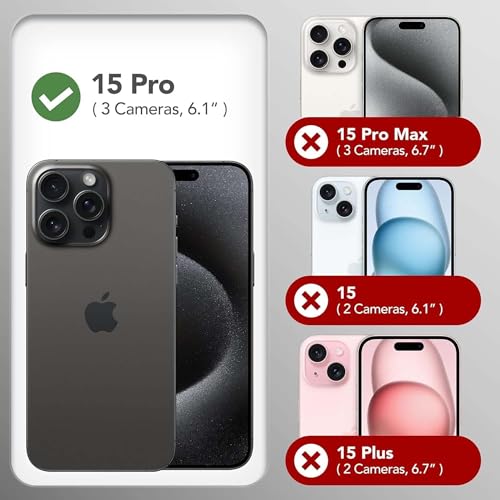 Image of Kratos Soft Silicone Case Cover Compatible with iPhone 15 Pro - Everyday Comfort Protection, Wireless Magnetic Charging Case with Raised Edge Camera & Screen Protection, Shock-Resistant Design