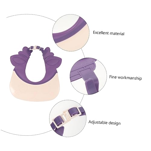 COOLHIYA 1 Unidade tampa xampu protetor ouvido protetor orelha chapéu banho bebê touca banho recém-n