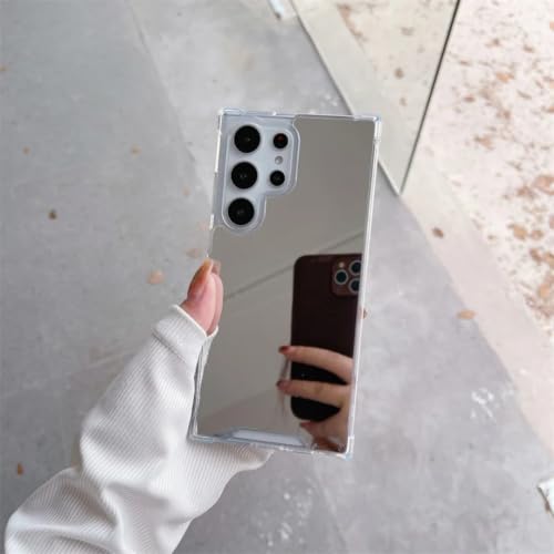Coque Miroir pour Samsung A13 4G Argent Rigide Antichoc