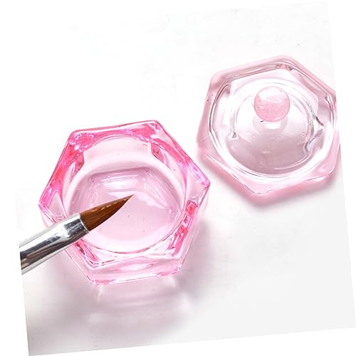 LIFKOME 2 piezas tazas de vidrio para uñas miniatura 6