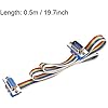 Uxcell IDC Wire Flat Ribbon Cable DB9 Female To FC-10 Female Connector 2 54mm Pitch 30cm Length 2pcs - View #3
