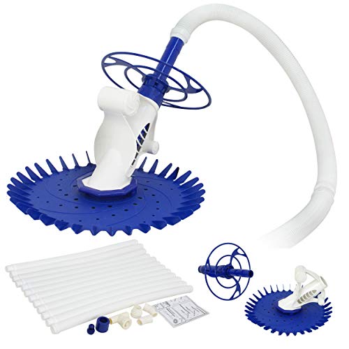 F2C Advanced Swimming Pool Cleaner Automatic Wall Climb Cleaning Tool Inground Above Ground Pool Hover Suction Vacuum Cleaner w/ 31.5FT 12-Sectional Hose