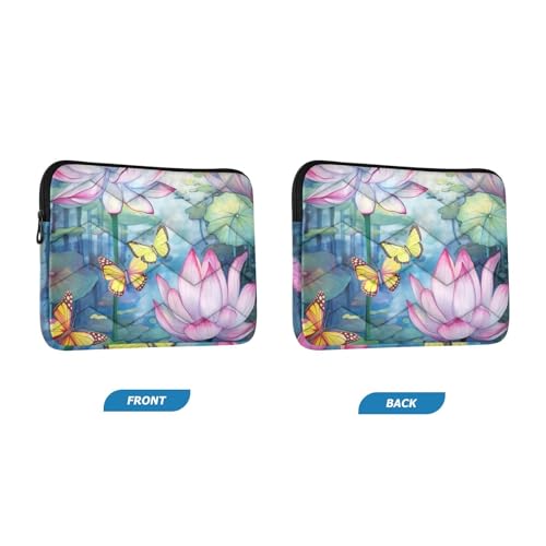 Funda para portátil Butterfly Lotus Flowers 13-14 pulgadas miniatura 2