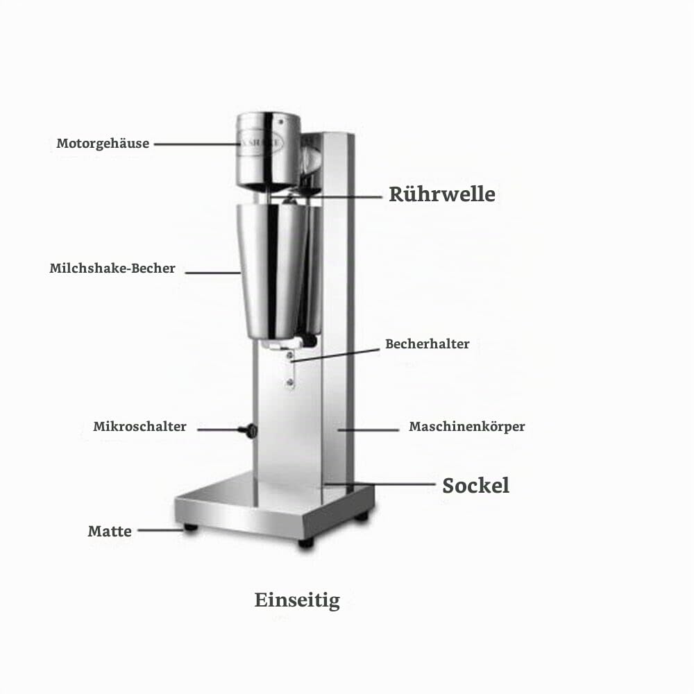 Drink Mixer Eiweiß Shaker Getränkemixer 650ml Elektrische Standmixer Milchshaker 180W Protein Smoothies Eischnee Milchshakes Cocktails