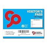 Cherry Visitor's Pass | A6 (5.8 x 4.1 Inch) | 100 Passes per Pad | 80gsm Paper