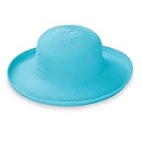 Wallaroo Hat Company Women's Victoria Sun Hat - Lightweight and Packable Hat, Turquoise