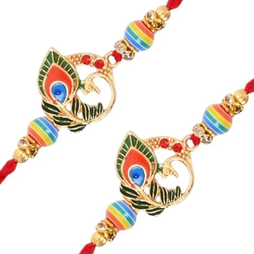 Image of I Jewels Mens Design Rakhi With Roli Chawal & Rakshabandhan Card For Bro /Brother /Bhai