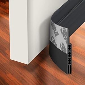 Simple Fix Tochtstrip voor deuren – 200 cm x 100 cm – deurafdichting – windstopper voor deuren en ramen – afdichtingstape zelfklevend en isolerend – zwart