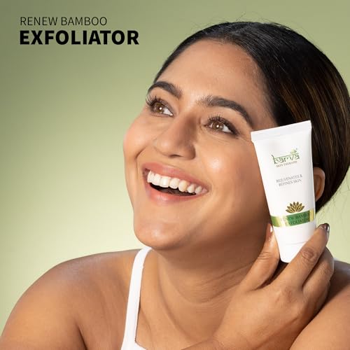 Image of Barva Renew Bamboo Exfoliating Face Scrub, Rejuvenating Formula Helps Remove Blackheads, Whiteheads & Unclogs Pores For All Skin Types, 50ml