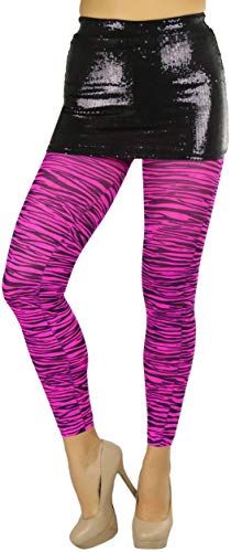 Image of ToBeInStyle Women's Footless Opaque Animal Zebra Tiger Tights Hosiery