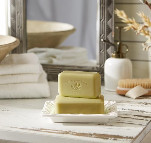 Image of Pre de Provence Artisanal Soap Bar, Natural French Skincare, Enriched with Organic Shea Butter, Quad Milled for Rich, Smooth & Moisturizing Lather, Green Tea, 5.3 Ounce
