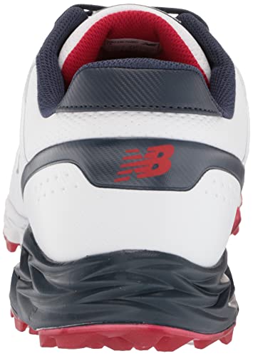 New Balance Men's Striker V3 Golf Shoe, White/Blue/Red, 10.5 #TOP2