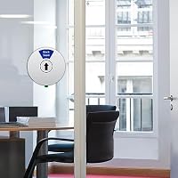 Office Door Sign- Do Not Disturb/Out of Office/Please Knock/In a Meeting/Working Remotely/Back Soon, Rotating Privacy Door Sign Conference, 6 Inch, Silver — image 5