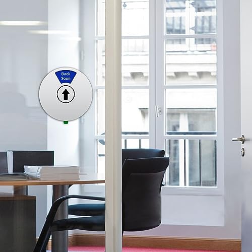 office door sign- do not disturbout of officeplease knockin a meetingworking remotelyback soon rotating privacy door sign conference 6 inch silver